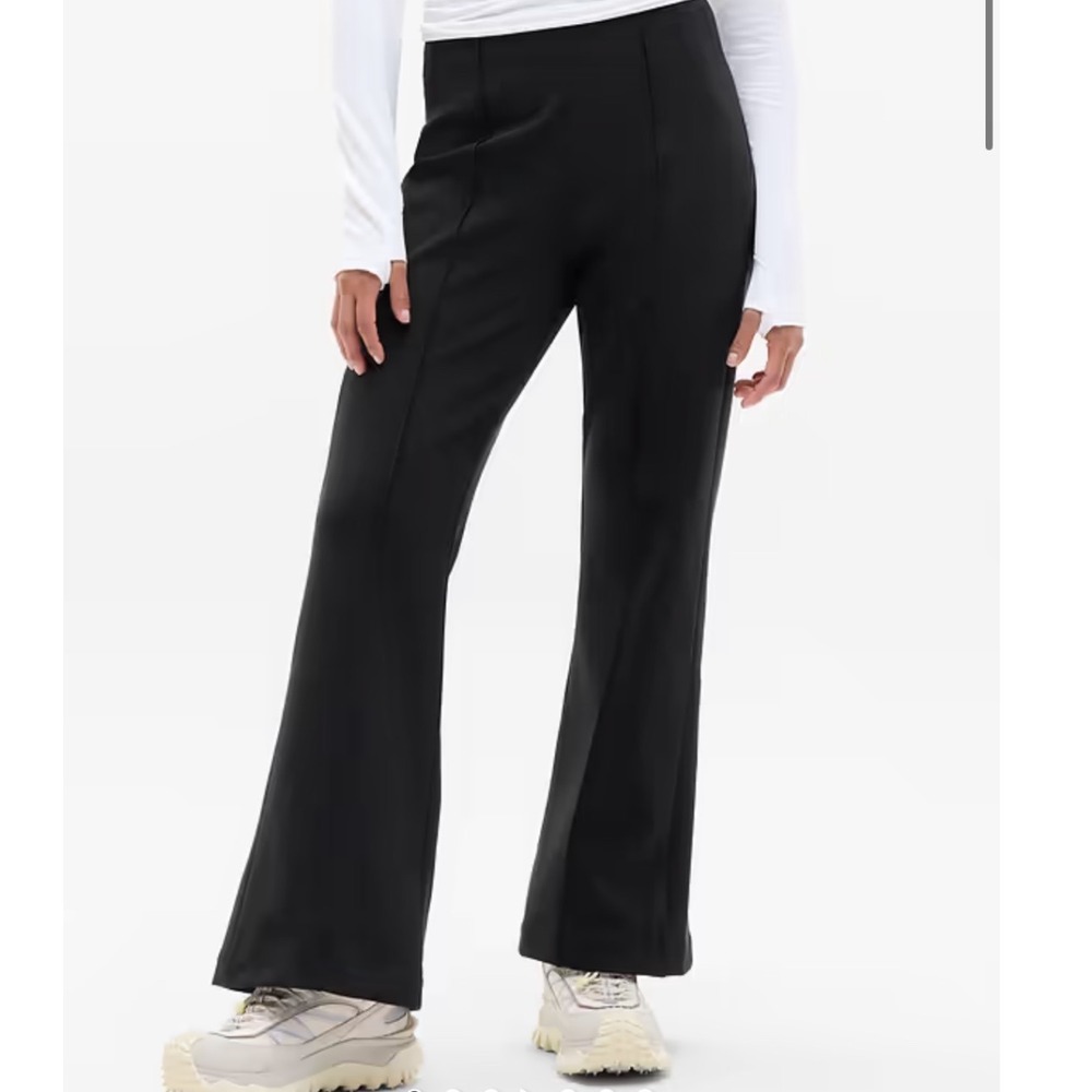 Athleta Glacier High Rise Flare Pants Black Size 10 Tall Water Repellent